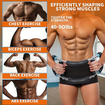 Arm Trainer – Multi-Functional Chest Workout Equipment for Men, Portable Twister Arm Trainer & Ab Machine, Full Body Fitness Equipment, Home Chest Press Machine