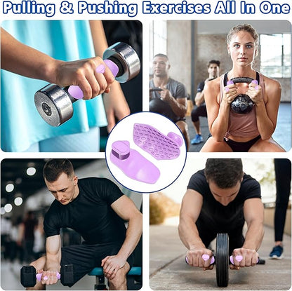 Silicone Gym Grips for Weight Lifting,Workout Gloves for Women Men Alternative,Anti Slip Gym Workout Grip,Rubber Gym Hand Grips-Weightlifting Grips Pad for Barbell,Pull Up,Ryptfit,Training
