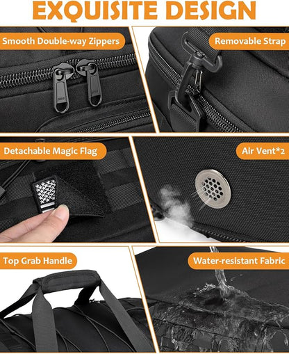 50L Gym Bags for Men, 3 in 1 Travel Duffle Bag with Shoe Compartment, Tactical Military Backpack for Overnight Weekender Gym Traveling Workout Deployment