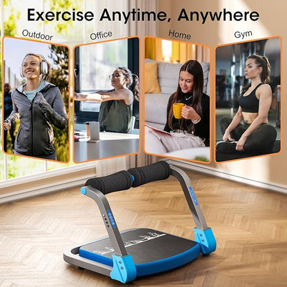 Ab Machine Ab Trainer - Sit Up Exercise Equipment& Core Machine, 4 Level Adjustable Resistance, Foldable Ab Crunch Machine for Home Gym Stomach Workouts
