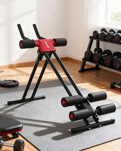 GuuG Ab Machine Ab Trainer Machine : Adjustable Ab Machine for Stomach Workout at Home Gym Ab Workout Foldable Core Strength Training Equipment Home Gym System