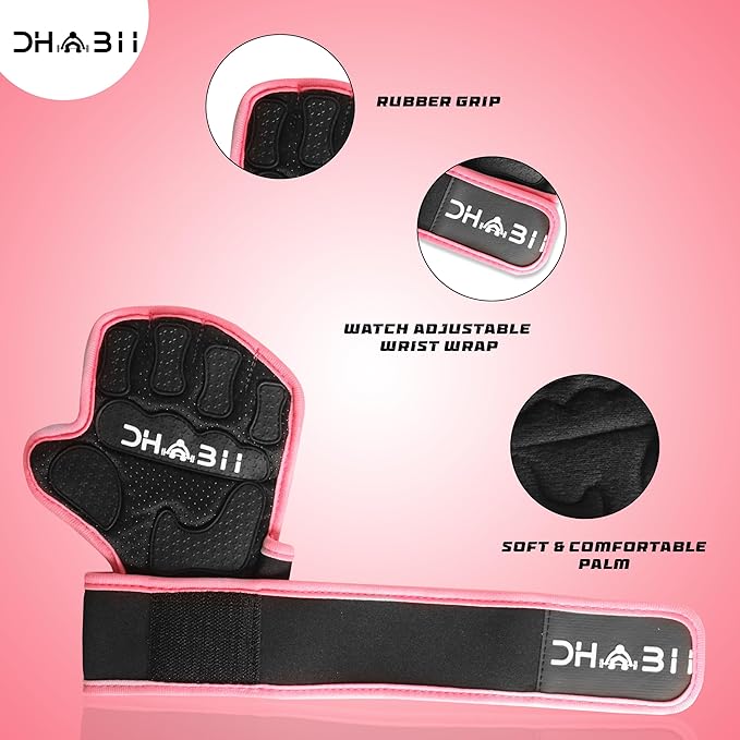 Workout Gloves for Men & Women, Smartwatch Compatible Ventilated Gym Gloves with Wrist Wrap Support, Breathable Weight Lifting Gloves for Fitness, Training & Cycling with Excellent Grip