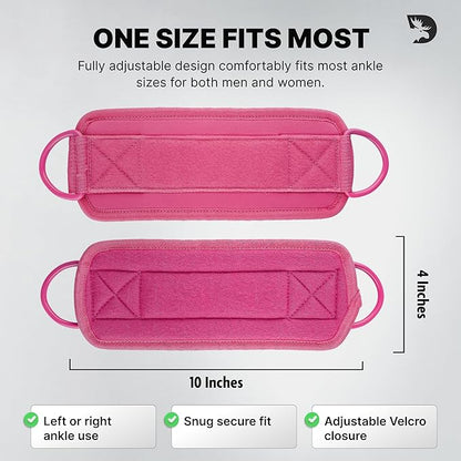 DMoose Fitness Ankle Strap for Cable Machine - One Size Fit with Premium Padding Cuffs, Ankle Bands for Working Out, Booty Workouts, Leg Extension, Hip Abductors, Kickbacks & Lower Body Exercises