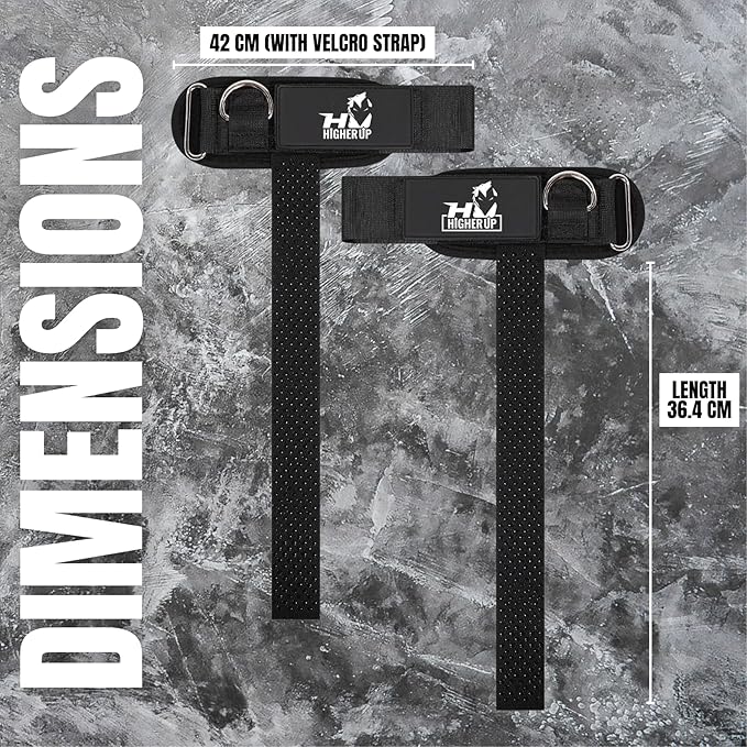 Ekkovision Weight Lifting Straps With Cuffed D Ring, Wrist Support for Men, Heavy Duty Thick Comfortable Lifting Straps, Secure Fit, Enhanced Grip, Straps for Weightlifting & Gym Training, Black