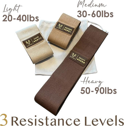 Resistance Loop Exercise Bands, 3 Set of Stretch Bands for Booty Legs, Pilates Bands, Resistance Bands for Fitness, Strength Training, Physical Therapy, Workout Bands for Women, Yoga Band