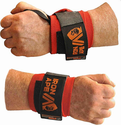 Professional Grade Wrist Wraps, 12", 18", 24" & 34". New Versatile Twin Thumb Loop Design for Powerlifting, Weight Lifting, and Bodybuilding. Weightlifting Wrist Support for Men and Women