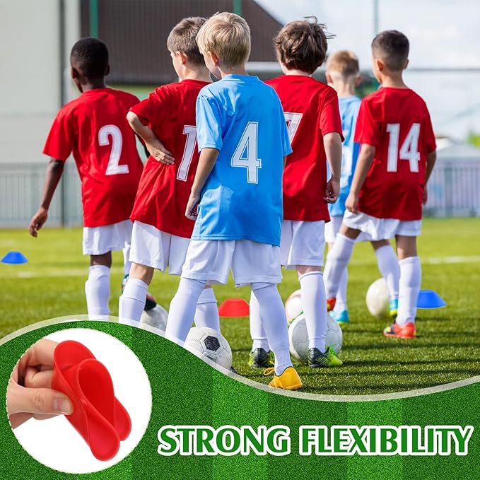 Hanaive 100 Pieces Mini Soccer Cones for Sport Drills 5 Inch Agility Disc Cones with Accessories for Kids Football Training
