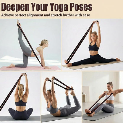 Resistance Bands for Working Out, Numbered Fabric Exercise Bands for Women Men, Non-Slip Stretching Strap with Loops for Yoga, Pilates, Physical Therapy,Dance, Home Workout Equipment