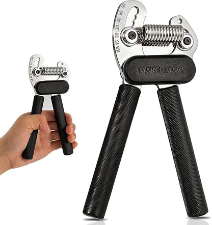 All-Metal Dual Spring Grip Strength Trainer, Forearm Strengthener, Hand Gripper Strengthener Adjustable Resistance(33-132Lbs) - Ideal for Grip Strength, Muscle Building, Recovery