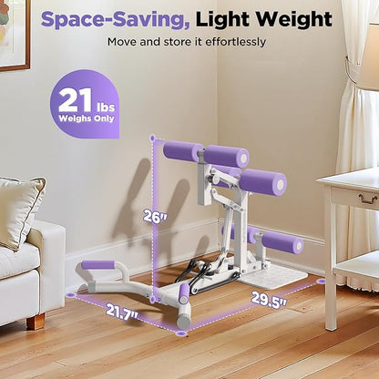 FEIERDUN Adjustable Deep Squat Machine - 7 Level Resistance Glute & Leg Trainer for Home, Multi-Functional Equipment for Women to Strengthen Core, Hips and Thighs