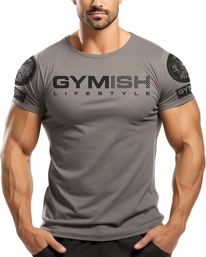 Gymish Lifestyle Gym Therapy Back Printed Men's Shirts Hardcore Gym Workout T-Shirt