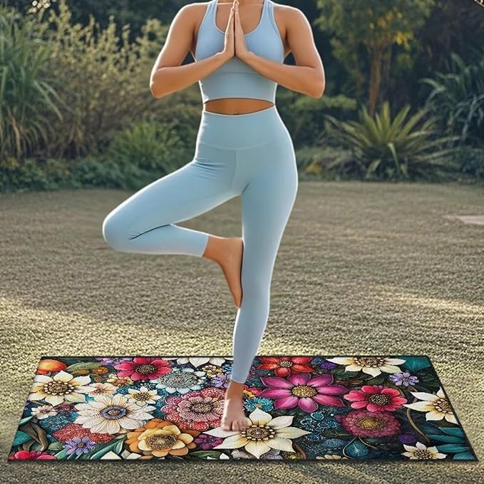Bulopur Hippie Dahlia Floral Beach Towel Car Seat Bucket Terry Cloth Seat Covers Blanket Absorbent Soft Fabric Modern Car Decor Accessories