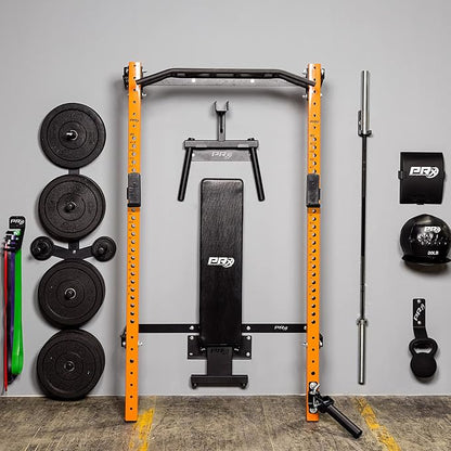 PRx Performance Profile® PRO Squat Rack 3x3 with Kipping or Multi-Grip Pull Up Bar, 89" or 95" Uprights As Seen On Shark Tank Wall Mounted Home Garage Gym Exercise System
