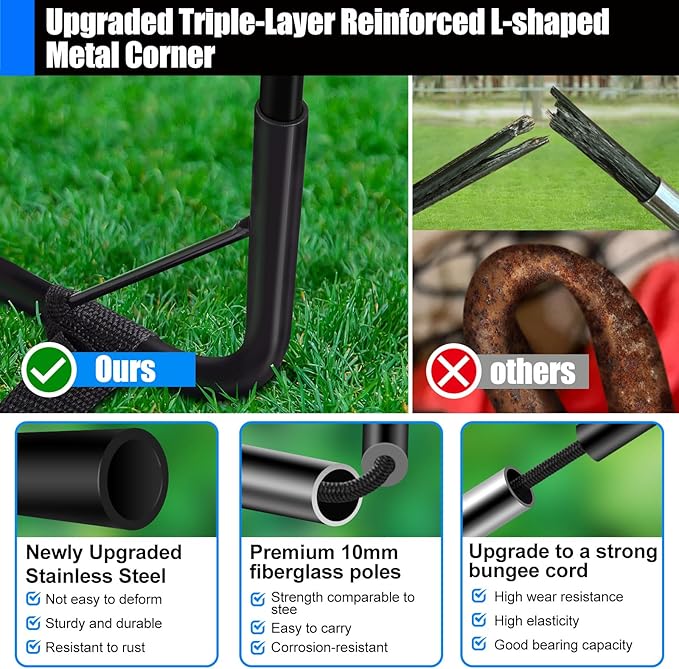 Kids Soccer Goals for Backyard Set - 2 Pack of Portable Pop Up Soccer Nets with Ball,Cones,Complete Training Equipment Kit for Toddler,Youth,Kids Age 3-14,Outdoor Sports Game