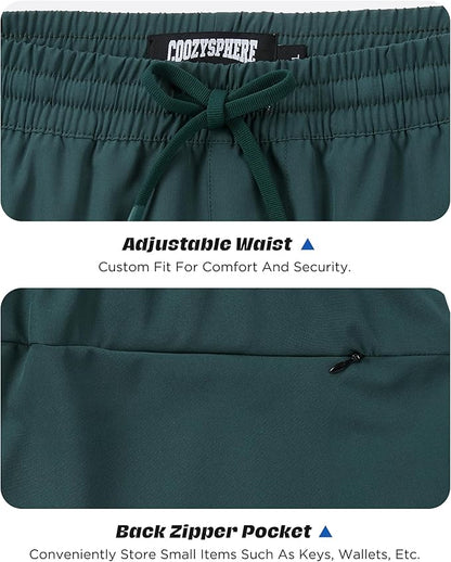 Men 2 in 1 Running Shorts with Compression Liner 5" 7" Quick Dry Workout Athletic Shorts with Pockets Towel Loop