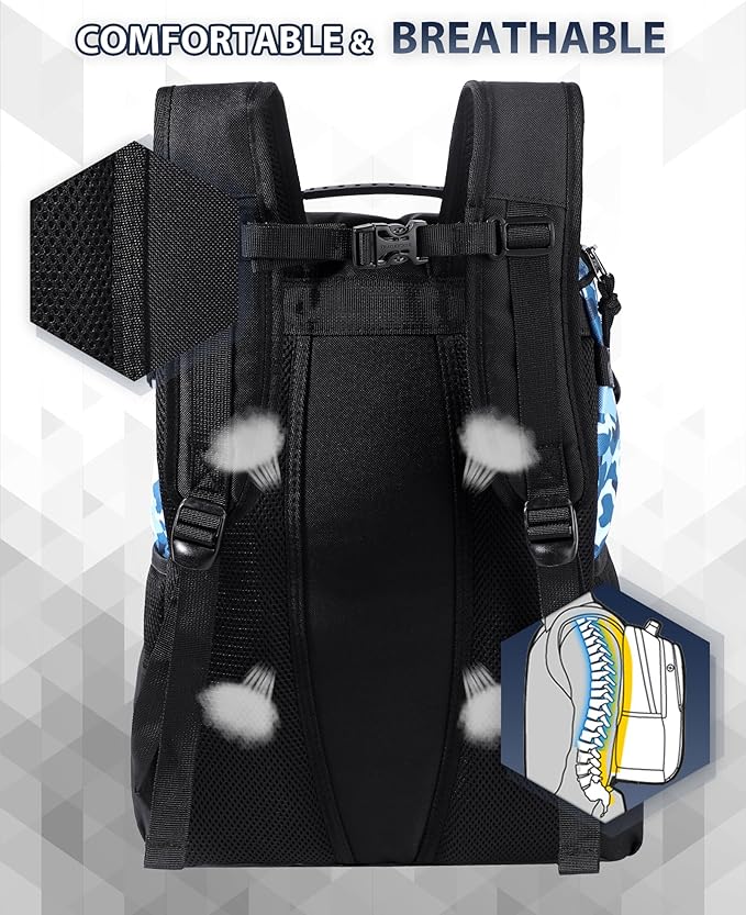 TRAILKICKER Basketball Bag Backpack with Ball Holder Multi-Sport Backpack for Soccer Volleyball Football Baseball Helmet
