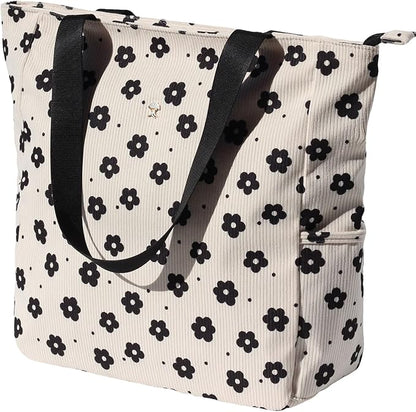 Original Floral Water Resistant Large Tote Bag Shoulder Bag for Gym Beach Travel Daily Bags Upgraded