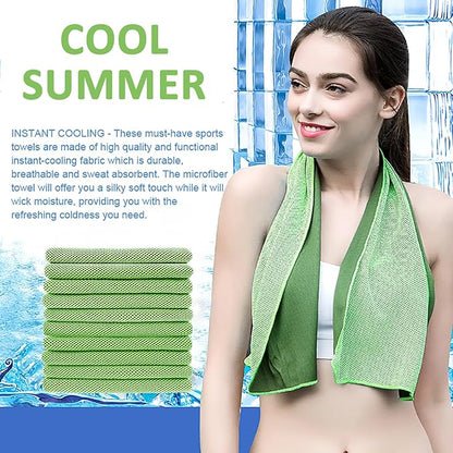 Peicees 20 Pack Microfiber Neck Cooling Towels Sports Sweat Towels Sweat Headband for Travel Beach Swimming Camping Climbing Gym Yoga Workout Backpacking