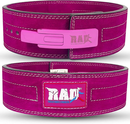 RAD Lever Weight Lifting Gym Belt for Men & Women Size 63 TO107 CM,Thick 10MM & Width 4 Inch Lever Powerlifting Belts for Women Dead Lift Workout Belt Leather Weight Lifting Lever Gym Squat Belt