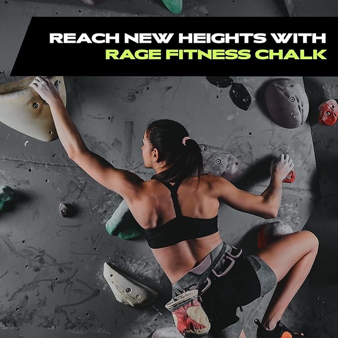 Rage Fitness Gym Chalk | Magnesium Carbonate Athletic Chalk for Excellent Grip - Gym Workout Grip Chalk for Weightlifting & Gymnastics.