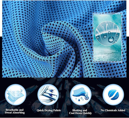 Instant Cooling Towels for Hiking Workout Fitness Camping, Sport Towels for Gym Fitness Yoga Jogging Running & Outdoor Activities