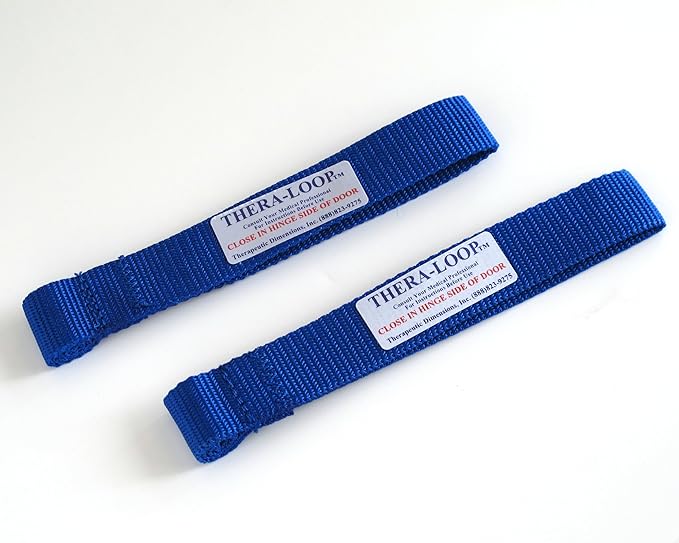 RangeMaster TheraLoop Door Anchors │ Non-Slip │ Complements Exercise Bands or Tubes │ Great for Exercising or Strengthening Activities│2 Pack, Blue