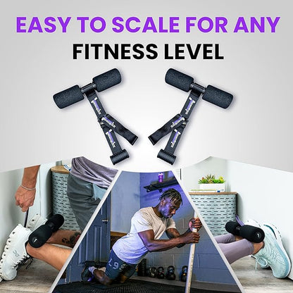 NordStick Nordic Hamstring Curl Strap - Original Nord Stick Exercise Set for Home and Travel - 5 Second Set Up