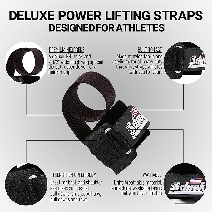Schiek Sports Power Lifting Straps (1000-PLS)