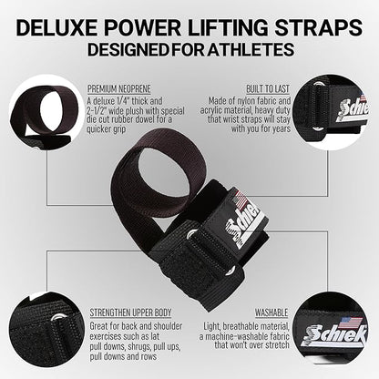 Schiek Sports Power Lifting Straps (1000-PLS)