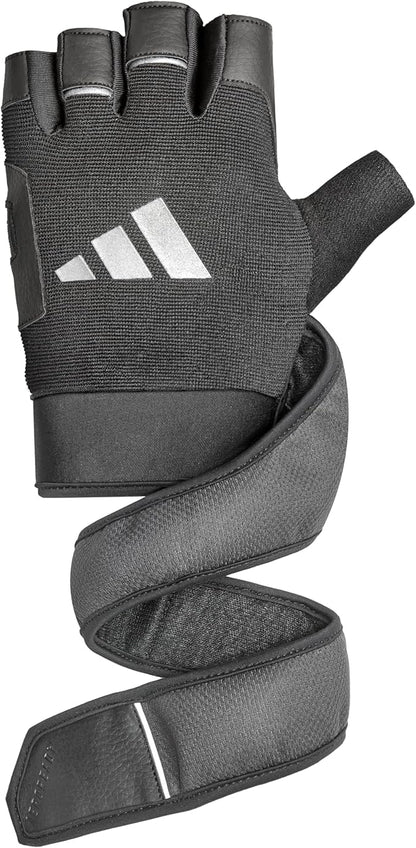 Adidas Wrist Wrap Training & Weightlifting Gloves, Fingerless Workout Gloves
