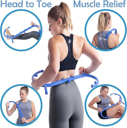 Body Back Buddy Classic USA Made FSA Eligible Handheld Full Body Massage Cane Trigger Point Massage Tool for Deep Tissue Pain Relief - Dual Massage Hooks for Back, Shoulder, Neck. Manual Back Massager