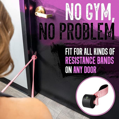 Gradient Fitness Door Anchor for Resistance Bands | Heavy Duty Resistance Band Door Anchors for Stretching Straps, Physical Therapy Exercises & Closed Loop Bands. Door Anchor for Home Gym Workout