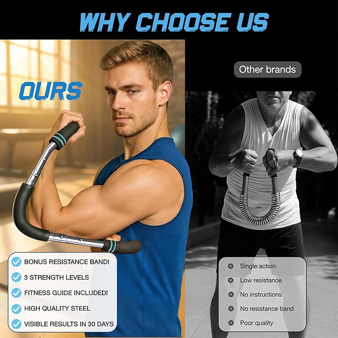 Twister Arm Trainer – Adjustable Forearm Strengthener – Exercise Equipment for Men & Women – Chest Workout Equipment – Portable Detachable –Home Workout Suspension Trainer – 40-90lb