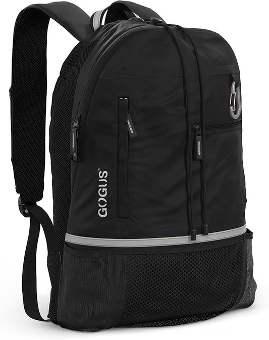 GOGUS Hybrid Gym Backpack for Men & Women with Closure - 18L Sports Backpack with Dual Water Bottle Pockets, Mesh Compartment for Gym, Travel - Water Resistant & Reflective Trim Workout Bag