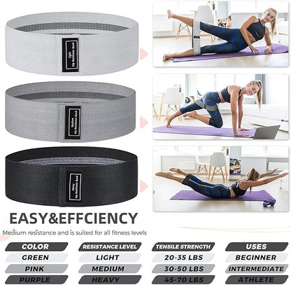 Pull Up Bands Resistance Bands Set for Working Out,8 PC Long Exercise Bands & Fabric Booty Bands for Training Hip Thigh Glute Fitness,Home Workouts,Physical Therapy for Men Women