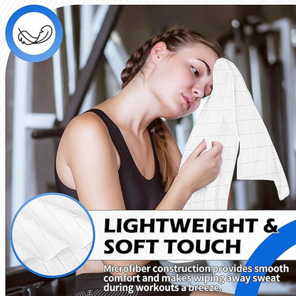 HOMERHYME Microfiber Towels,5 Pack Home Gym Accessories Yoga Towels, 16 x 27 Inch Quick Dry Hand Towels, Absorbent Towel Set for Fitness Workout Beach Travel Sweat, Gym Essentials for Women & Men