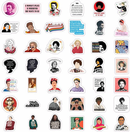 BulbaCraft Feminist Stickers for Water Bottle and Laptop - Feminism Party Supplies & Decorations, Female Empowerment & Equality Stickers, Girl Power Waterproof Vinyl Decals, Gifts for Women & Men