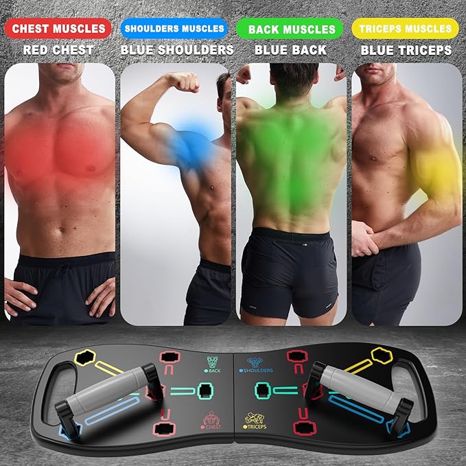 HOTWAVE Portable Workout Equipment with 20 Gym Accessories.Push Up Board &Plank,Resistance Band with Ab Roller Wheel,Exercise at Home For Men and Women