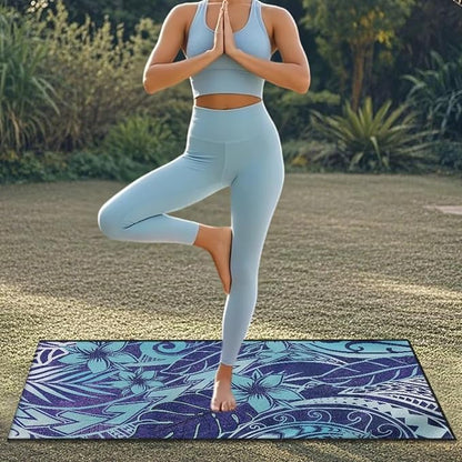 Bulopur Polynesia Hibiscus Sweat Towel Car Seat Cover for Gym Post-Work Running Athletic Beach Towel Machine Washable Lightweight Soft Car Interior Accessories for Women Girly