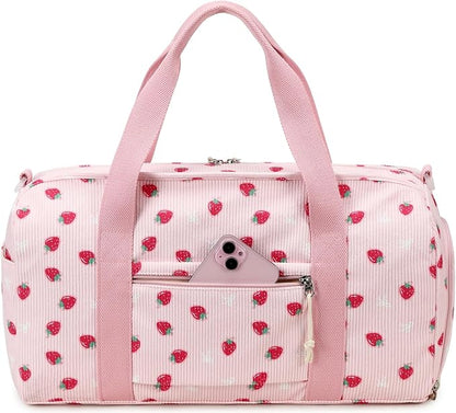 BTOOP Duffle Bag for Gym Sports Women Girls Workout Travel Bag Weekender with Shoe Compartment and Wet Pocket