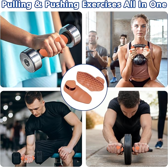Silicone Gym Grips for Weight Lifting,Workout Gloves for Women Men Alternative,Anti Slip Gym Workout Grip,Rubber Gym Hand Grips-Weightlifting Grips Pad for Barbell,Pull Up,Ryptfit,Training