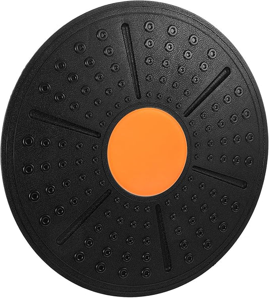 Adjustable Angle Wobble Board for Balance Training with Non-slip Surface Stability Trainer for Fitness Sensory Rehabilitation and Core Exercise at Home Black and Orange