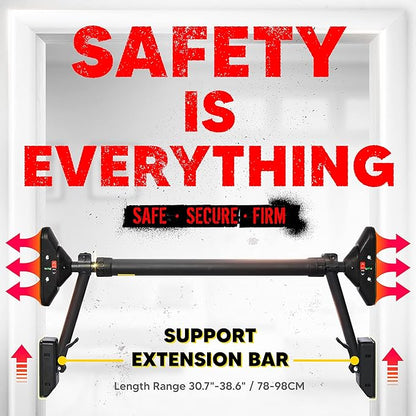 Pull Up Bar/Chin up bar Upper Body Workout Bar, Super Load-Bearing: Dual Security Locking, Two-Way Support
