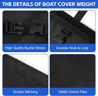 8 Pack Boat Cover Sand Bag Mooring Kit, Weighted Bags for Boat Mooring Covers Car RV, 1680D Marine Grade Sand Bags for Weight, Windproof Weighted Sandbags Tarp Weights Clip Boating Accessories