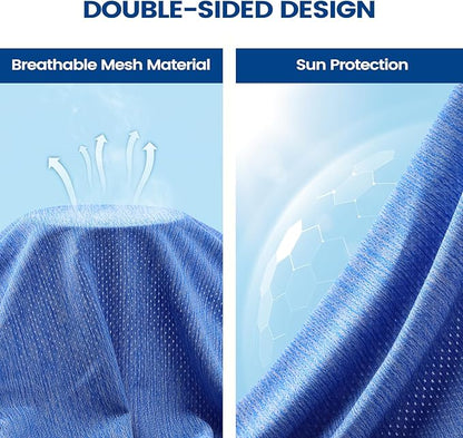 Clothirily Cooling Towels (40"x12"), Breathable Cooling Towels for Neck and Face, Men & Women Workout Towel for Hot Weather, Sweat Towel for Gym Yoga, Camping, Fitness, Running, Traveling, 6 Pack