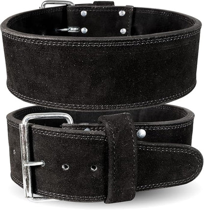 SERIOUS STEEL FITNESS Leather Weight Lifting Belt | Powerlifting, Weightlifting & Exercise Belt | 4" Wide & 10mm Thick