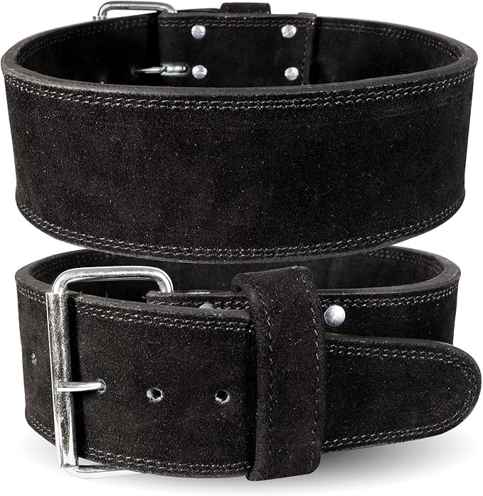 SERIOUS STEEL FITNESS Leather Weight Lifting Belt | Powerlifting, Weightlifting & Exercise Belt | 4" Wide & 10mm Thick