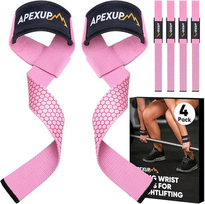 APEXUP Weight Lifting Straps for Weightlifting, Lifting Wrist Straps Gym, Deadlift Strap, Anti Slip Silicone Weightlifting Strap Men Women Powerlifting, Strength Training
