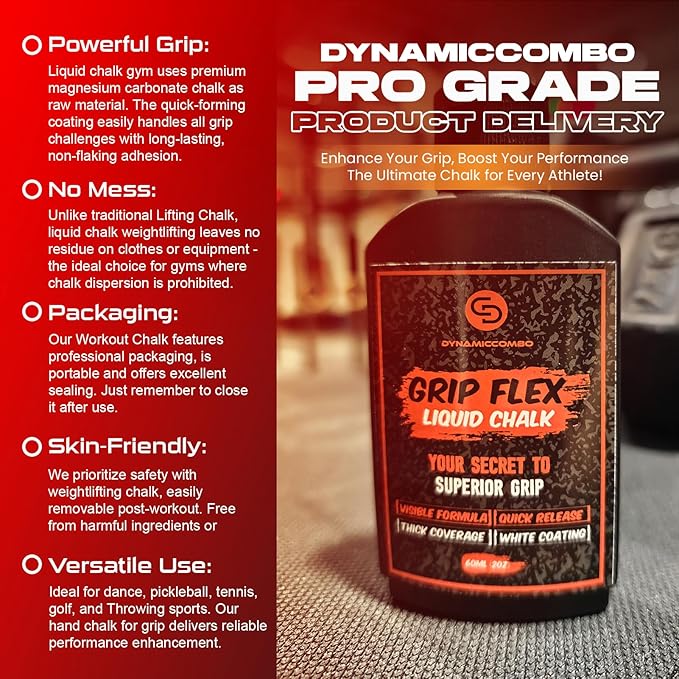 Liquid Chalk | Mess-Free Gym Chalk for Weight Lifting, Rock Climbing, Gymnastics | Fast-Drying & Long Lasting