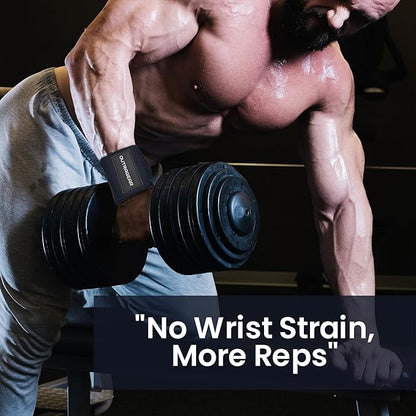 18" OG-Grade Wrist Wraps for Weightlifting – Heavy Duty Wrist Support with Thumb Loop & Lockdown Strap – Wrist Straps for Powerlifting, Bench Press & Gym Training